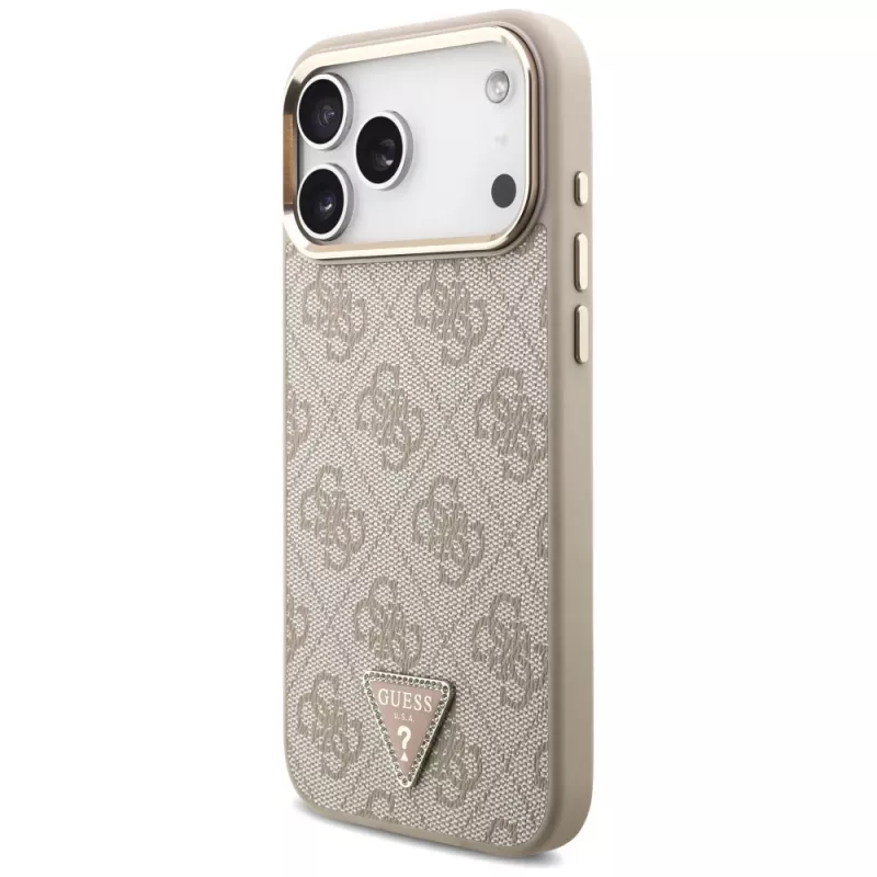 GUESS 4G Triangle Logo MagSafe-Hülle für iPhone 18 Pro Max / 17 Pro Max - Roségold