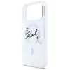 Karl Lagerfeld Liquid Glitter Karl Script Logo MagSafe Hülle für iPhone 17 Pro Transparent