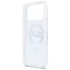 Karl Lagerfeld Liquid Glitter Karl Script Logo MagSafe Hülle für iPhone 17 Pro Transparent