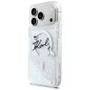 Karl Lagerfeld Liquid Glitter Karl Script Logo MagSafe Hülle für iPhone 17 Pro Transparent