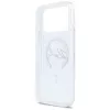 Karl Lagerfeld Liquid Glitter Karl Script Logo MagSafe Hülle für iPhone 17 Pro Max, Transparent