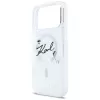 Karl Lagerfeld Liquid Glitter Karl Script Logo MagSafe Hülle für iPhone 17 Pro Max, Transparent