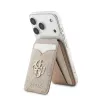 GUESS 4G Stand & Mirror MagSafe Wallet Case für iPhone - Pink