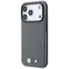 BMW M Carbon Metal Logo MagSafe-Hülle für iPhone 18 Pro / 17 Pro - Grau
