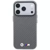 BMW M Carbon Metal Logo MagSafe-Hülle für iPhone 18 Pro / 17 Pro - Grau