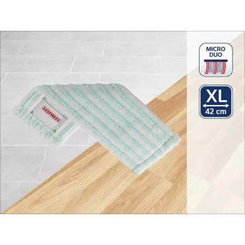 Leifheit Micro Duo Ersatz-Wischbezug Türkis Weiß