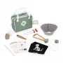 Janod Tierarzt-Set - 10-teiliges Rollenspiel-Set mit Holzinstrumenten und Tragetasche aus Stoff