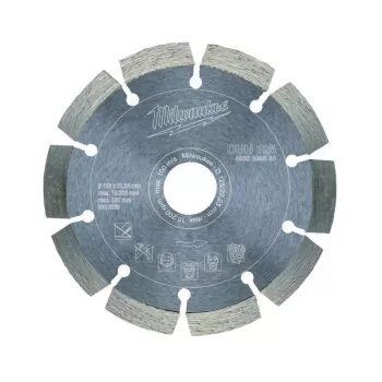 MILWAUKEE DUH Diamant-Trennscheibe 125 mm, segmentiert, Trockenschnitt für Beton, Stein, Mauerwerk