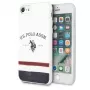 U.S. POLO ASSN. USHCI8PCSTRB iPhone 7/8/SE 2020/SE 2022 Hülle Weiß Trikolore-Muster Kollektion