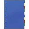 DURABLE 674027 A4 Dokumenttrenner 1-10, Polypropylen, 10-teilig, Universal-Lochung, gemischte Farben