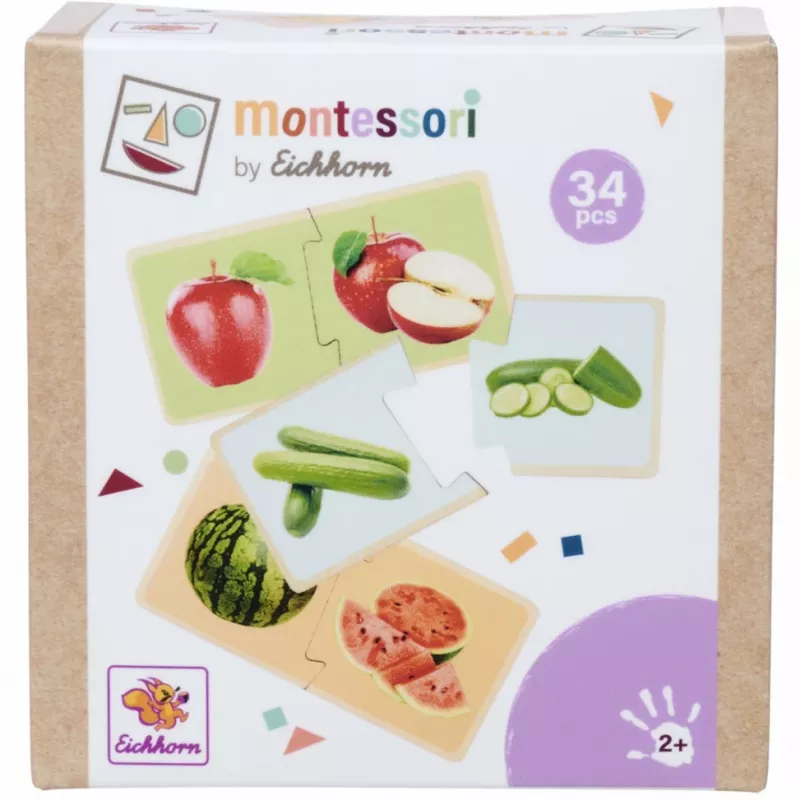 Eichhorn Montessori Puzzle - Holz-Stiftpuzzle für Kleinkinder ab 12 Monaten, FSC 100%