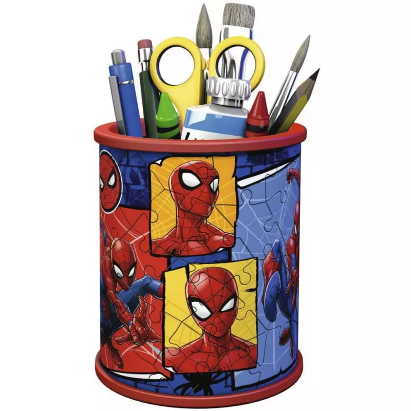 RAVENSBURGER 3D Puzzle Stifthalter Spider-Man - 54 Teile, Offizielles Marvel, Easy Click