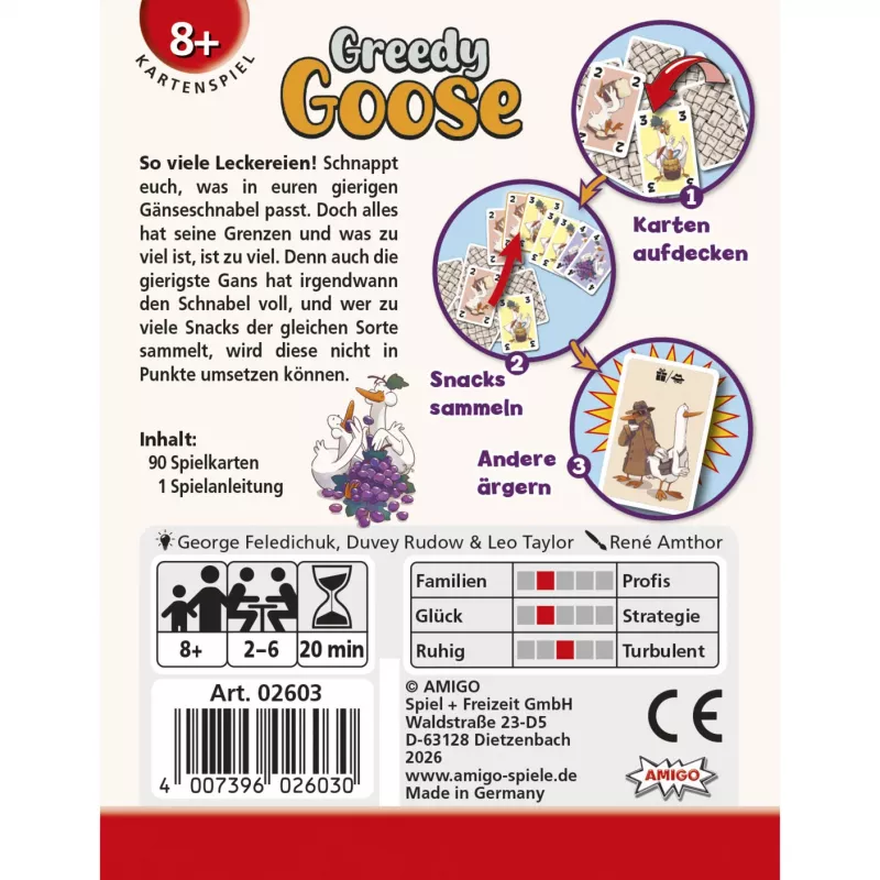 AMIGO Greedy Goose Kinder-Brettspiel für 2-4 Spieler ab 5 Jahren