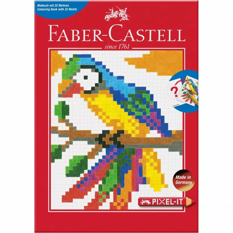 FABER-CASTELL Pixel-it Malbuch mit 32 Motiven (201572)