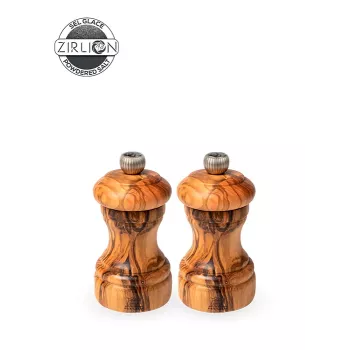 Peugeot Bistro Pfeffer- und Salzmühlenset, Olivenholz, 10 cm, Duo