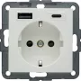 Berker S.1 SCHUKO-Steckdose mit USB-C PD 20W, Polarweiß matt