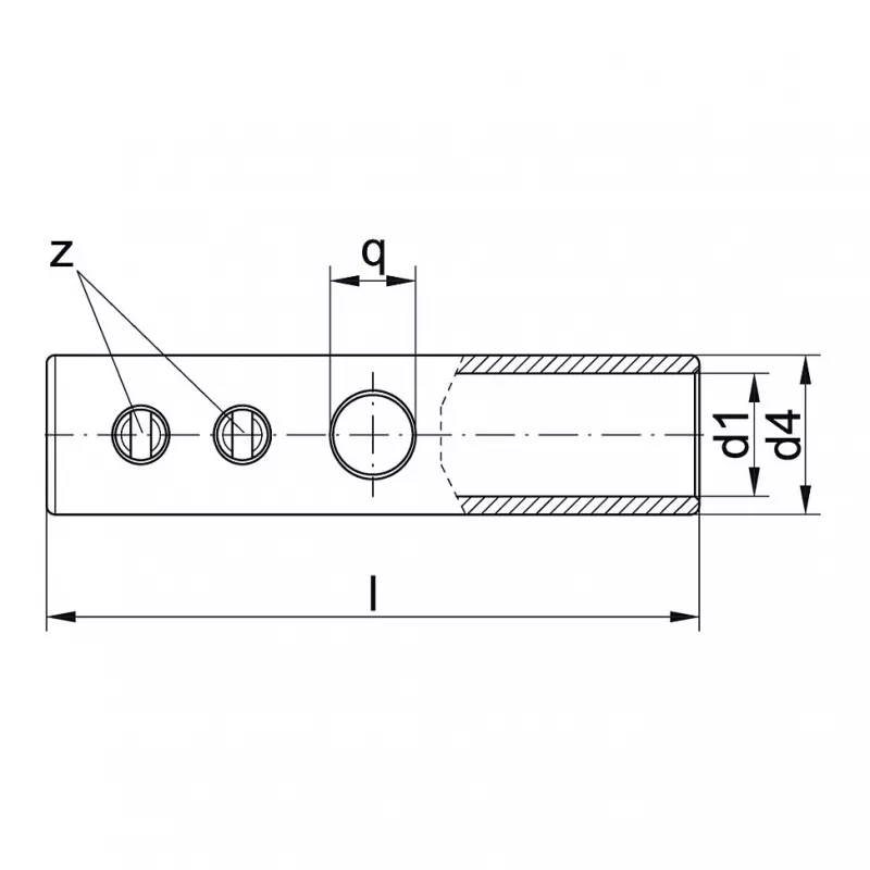 KLAU Rohrschraubhülse 10mm² 552R mit Lötloch für Leiterverbindung