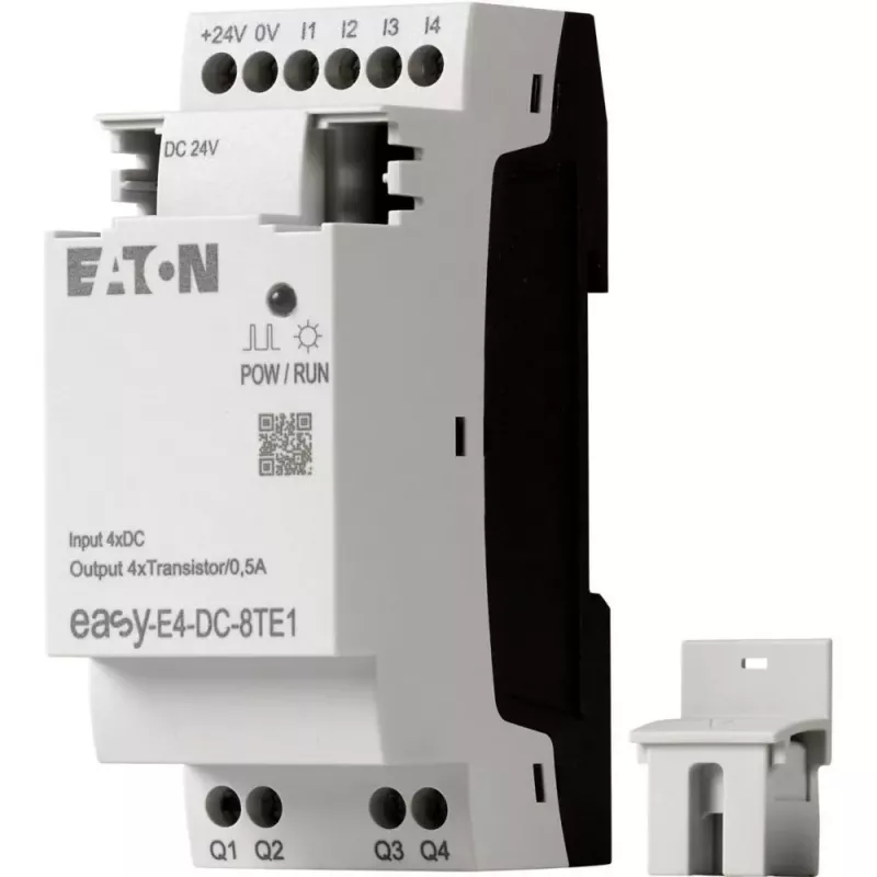 Eaton easyE4 DC 8TE1 Digital-I/O-Erweiterungsmodul, 4DI/4DO, 24V DC, Transistor PNP