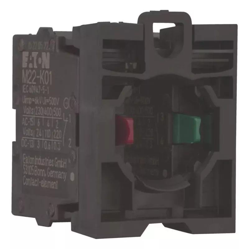 Eaton M22-AK11 Hilfsschaltblock, 1NO+1NC, Frontbefestigung, Schraubanschlüsse