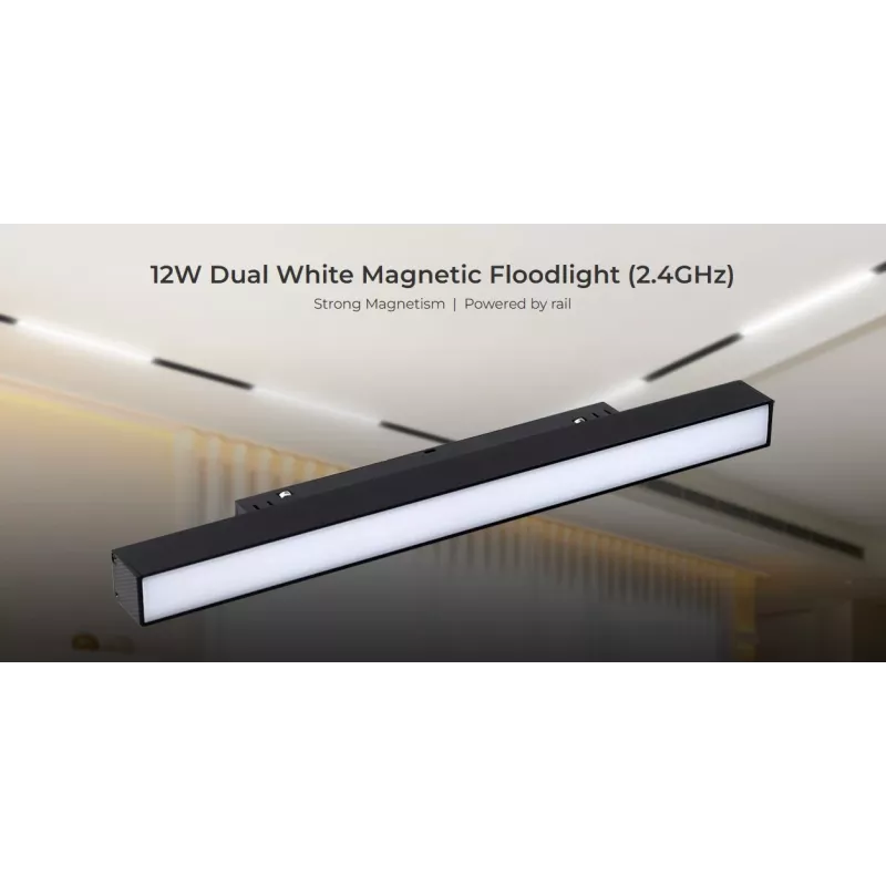 MIBOXER MF2-12A-RF LED 48V Schienen-Strahler 12W CCT 2.4G Tunable White Schwarz