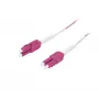SYNERGY21 OM4 LC zu LC Duplex Uniboot Push-Pull Glasfaser-Patchkabel, 5m, Aqua, LSZH, 2mm