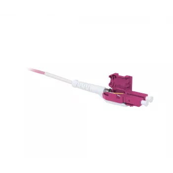 SYNERGY21 OM4 LC zu LC Duplex Uniboot Push-Pull Glasfaser-Patchkabel, 5m, Aqua, LSZH, 2mm