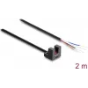 Delock Lichtschranke Gabelförmig 5 mm L-Typ mit 4 offenen Kabelenden PNP L/D umschaltbar 2 m