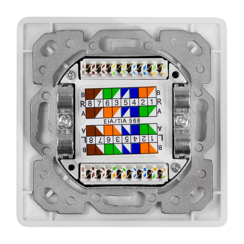 LOGILINK Cat.6A Wandanschlussdose 2xRJ45 STP, vertikal, signalweiß