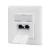LOGILINK Cat.6A Wandanschlussdose 2xRJ45 STP, vertikal, signalweiß