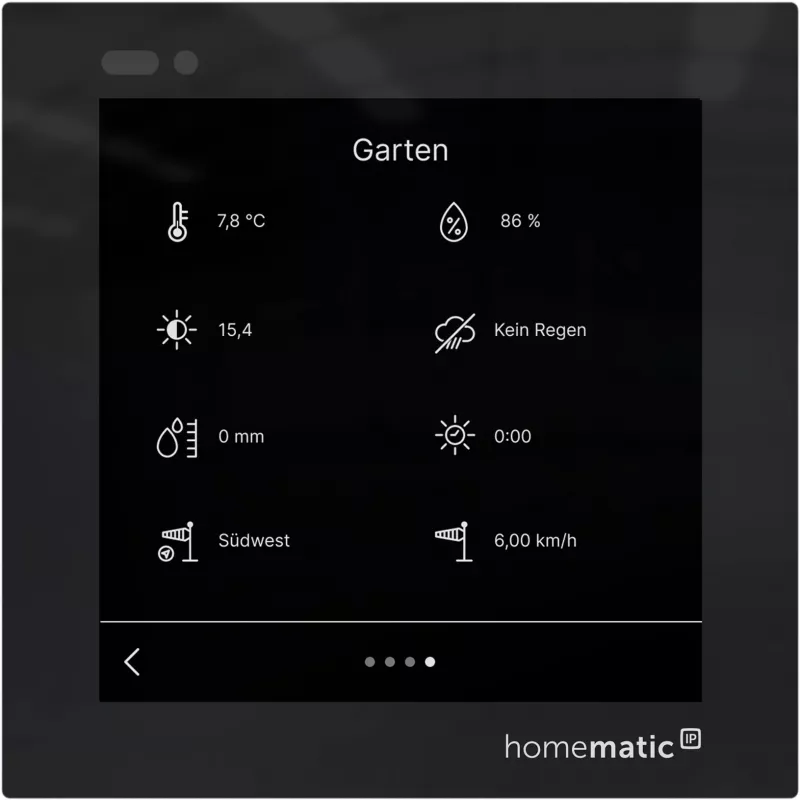 Homematic IP Glasdisplay - plus (HmIP-WGD-PL) Smart-Home-Touch-Bedienungsdisplay