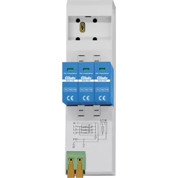 Eltako MUA-100 Modularer Überspannungsableiter Typ 1+2+3, 4-polig, 12,5 kA Impulsstrom, DIN-Schiene