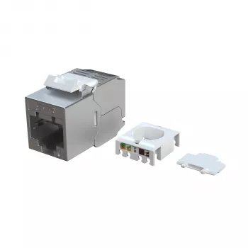 EFB Elektronik E-200130 Keystone Slim/Short Cat.6A geschirmtes Zink-Druckguss 10G Modul