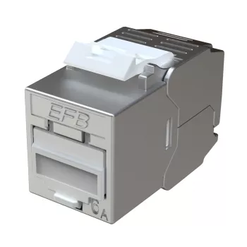 EFB Elektronik E-200130 Keystone Slim/Short Cat.6A geschirmtes Zink-Druckguss 10G Modul