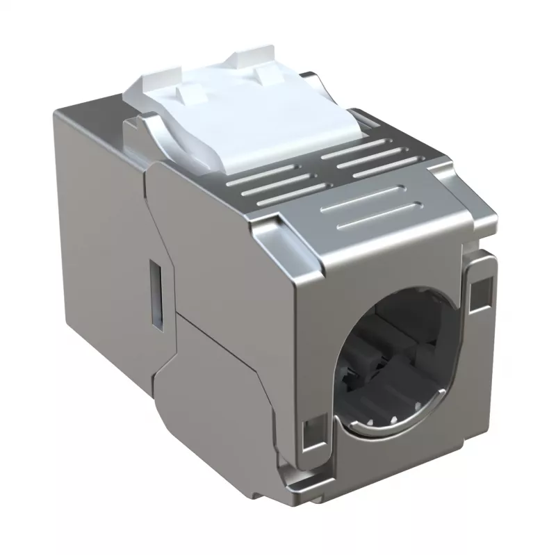 EFB Elektronik E-200130 Keystone Slim/Short Cat.6A geschirmtes Zink-Druckguss 10G Modul
