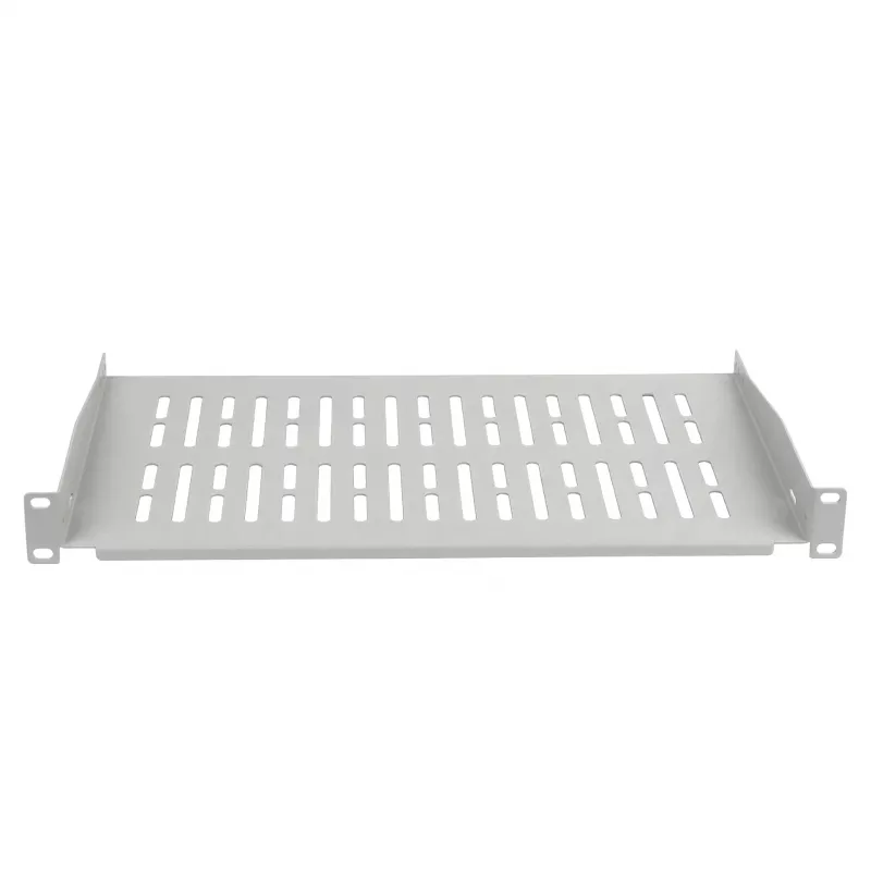 EFB Elektronik 19 inch 1U Festes Regal, 350 mm tief, 10 kg Belastung, Lichtgrau RAL 7035