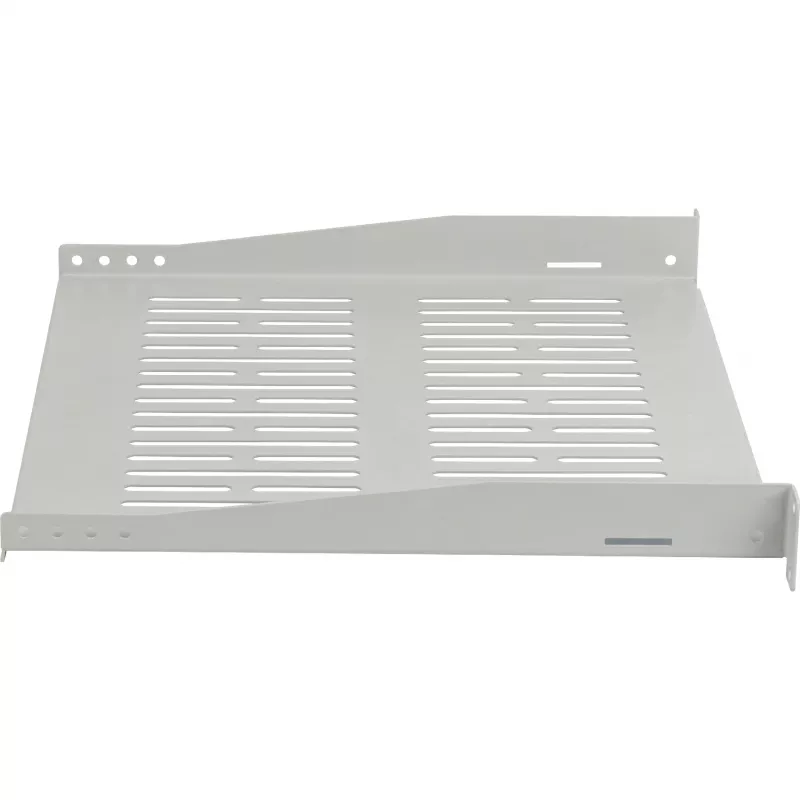 EFB Elektronik 19 inch 1U Festes Regal, 350 mm tief, 10 kg Belastung, Lichtgrau RAL 7035