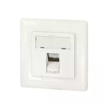 LogiLink Keystone-Abdeckung für 1 Modul, deutscher Typ, Reinweiß
