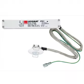 BEG BRCK LUXOMAT PD9-Master Mini Präsenzmelder, Deckenmontage, RAL 9010 Reinweiß, 360° Erfassung, 8 m Reichweite, IP20