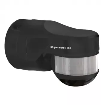 BEG RC-plus next N 280 Schwarz Bewegungsmelder mit 280° Erfassungsbereich und Unterkriechschutz