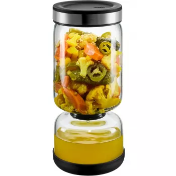 GEFU LAVINA Joghurt- und Quarksieb Glas 1,3 L mit Edelstahlsieb