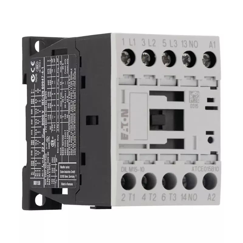 Eaton DILM15-10 24 V DC Leistungsschütz, 3-polig, 15 A, 7,5 kW, 1 NO Hilfskontakt
