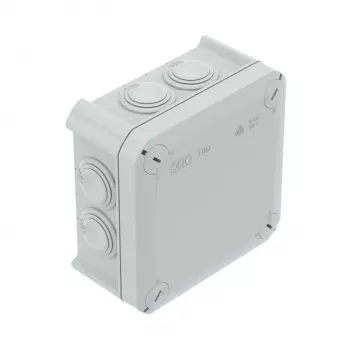 OBO T 60 Kabelabzweigdose mit Einführungen 114x114x57 PP Lichtgrau