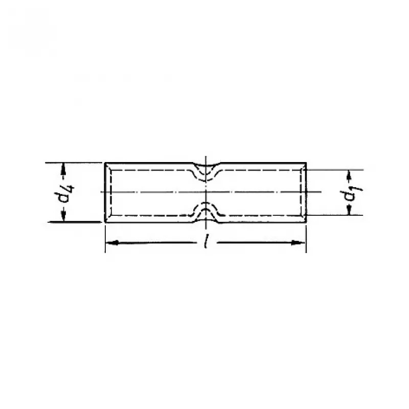 Klauke 27R Rohr-Quetschverbinder für 70 mm² Kupferleiter, verzinnt, 60 mm Länge