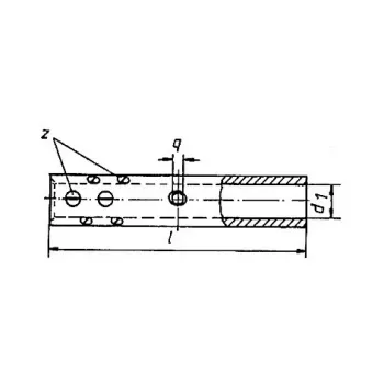 Klauke 553R Rohr-Schraubverbinder, 16 mm², Lötloch, Messing, verzinnt