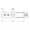 Klauke 553R Rohr-Schraubverbinder, 16 mm², Lötloch, Messing, verzinnt
