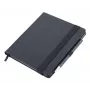 TROIKA BLACK SLIMPAD A5 Notizblock mit dunkelblauem Stift