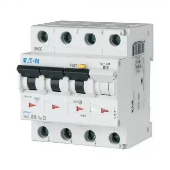 Eaton FRBM6-C16/3N/003-A FI/LS-Schalter, 16 A, 30 mA, 3P+N, Typ A, C-Charakteristik (170999)