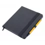 TROIKA BLACK SLIMPAD A5 Notizbuch mit gelbem Stift