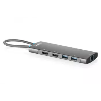 DIGITUS DA-70922 USB-C Docking Station, 9-Port, 2x HDMI, USB, RJ45