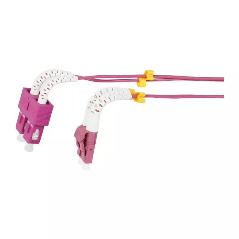 SYNERGY21 OM4 Duplex Glasfaser-Patchkabel LC-SC 1,5m 50/125µm LSZH Aqua